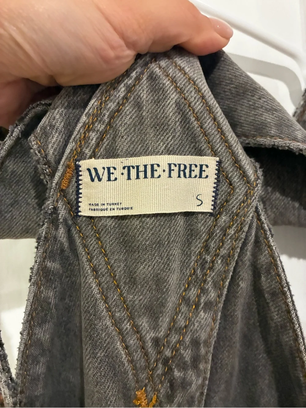 Women's Dark Gray Denim Overalls, Barrel leg